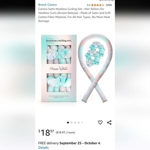 New Canero Satin Heatless Curling Set